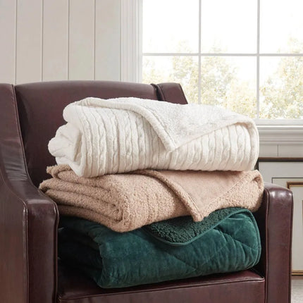 Brookstone Heated Coziest Decorative Electric Throw Blanket 50x60in Brown
