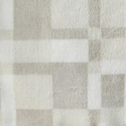 Brookstone Heated Plaid Throw Blanket 50x60in Cream Built-in Controller