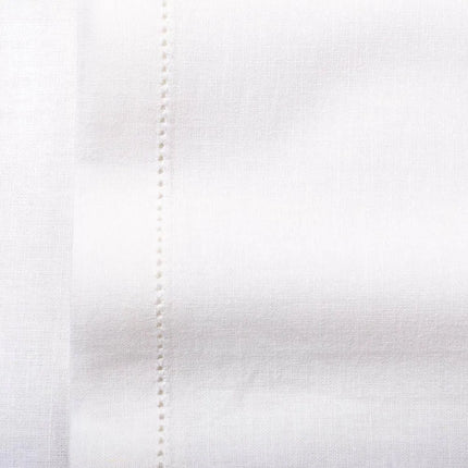Hearth Open-Box Linen Blend Queen Sheet Set with Hem Stitch Fresh White