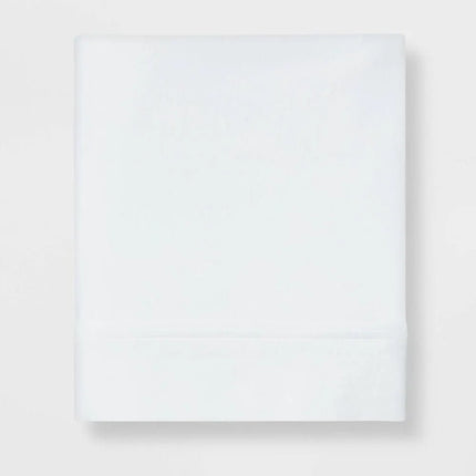 Threshold 400 Thread Count Cotton Sateen Flat Sheet White Full