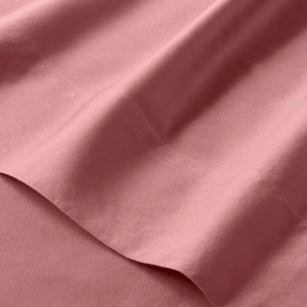 Queen 500 Thread Count Washed Supima Sateen Solid Sheet Set Rose