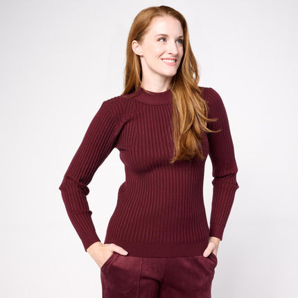 Mark & James Badgley Mischka Noemi Super-Soft Ribbed Knit Sweater