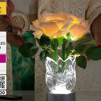 Living Glow Rechargeable LED Color Changing Flower Light