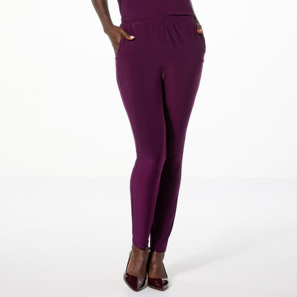 Nina Leonard Dazzling 3-Piece Sequined Top, Tank & Pant Set for Women