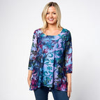 Teal/Cranberry Multi / L