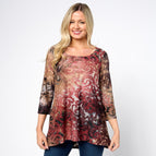 Black/Red Swirls / L