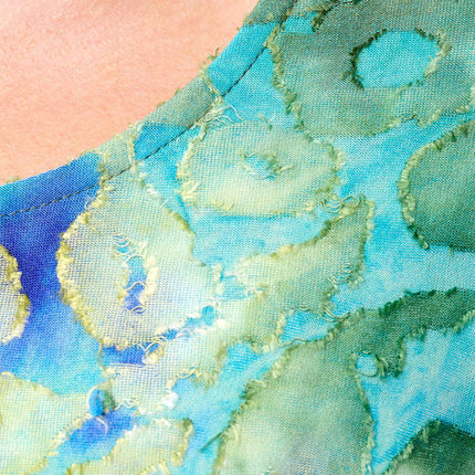 Nina Leonard Women's 3/4-Sleeve Burnout Knit Top with Side Pockets