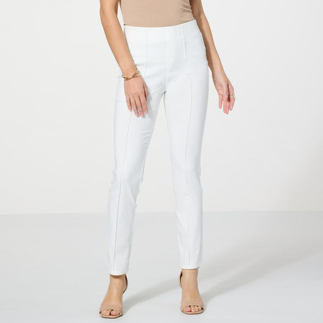 Nina Leonard Millennium Tummy-Smoothing Stretch Knit Ankle Pant for Women