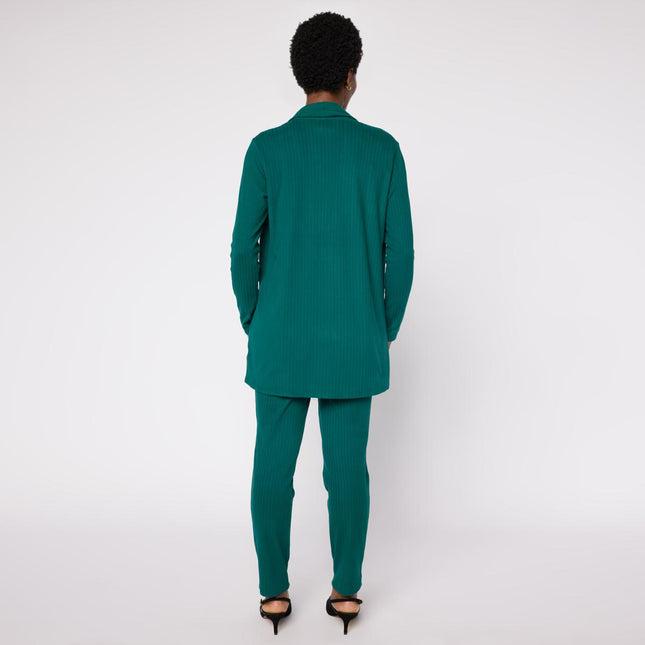 Nina Leonard Rib Knit Cardigan Tank and Pant Three Piece Set