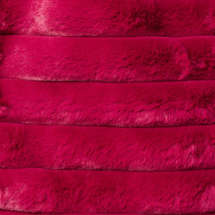 Nina Leonard Striped Faux Fur Open Front Plush Layering Vest