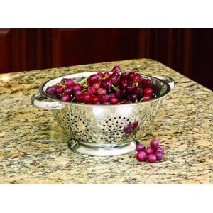 EXCELSTEEL Heavy Duty Stainless Steel Colander 5 Qt | Easy Grip Handles | Self-Draining Base | Mirror Polished | Dishwasher Safe | Pack of 1 Stainless