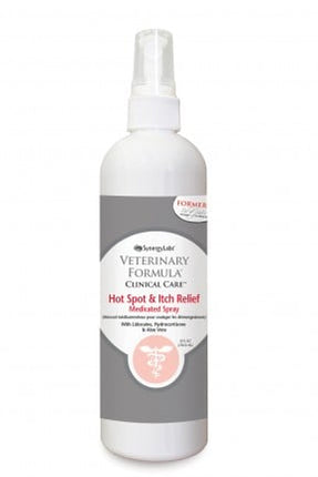 Veterinary Formula Clinical Care Hot Spot & Itch Relief Medicated Spray, 8oz – Easy to Use Spray for Dogs & Cats – Helps Alleviate Sensitive Skin, Scratching, and Licking of Coat (1 Pack)