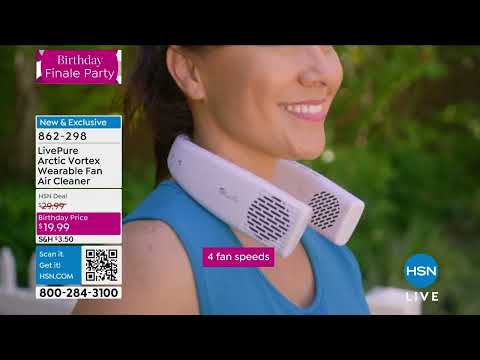 LivePure Arctic Vortex Portable Bladeless Neck Fan & Air Purifier