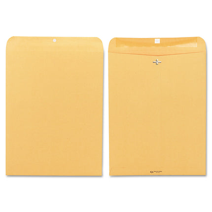 Quality Park 12 x 15-1/2 Clasp Envelopes, Clasp and Gummed Closures, for Oversized Papers, Drawings or Posters, 32 lb Kraft Paper, 100/Box (QUA37810)