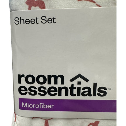Room Essentials Queen Microfiber Sheet Set Pink Tulip Flowers
