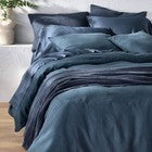 Casaluna 400 Thread Count Rayon from Bamboo Sheet Set King Dark Mineral Blue