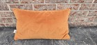 Alerfa 12x20in Orange Lumbar Pillow Maple Leaf Embroidery Cut Velvet
