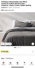Casaluna Heavyweight Linen Blend Comforter & Sham Set Full/Queen Dark Gray
