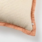 Hearth & Hand Indoor Outdoor Square Accent Pillow 18in Blush Trim