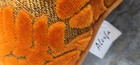 Alerfa 12x20in Orange Lumbar Pillow Maple Leaf Embroidery Cut Velvet