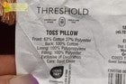 Threshold Geometric Patterned Cut Velvet Square Throw Pillow 18x18in