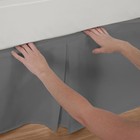 Magic Skirt Tailored Bedskirt Polyester Plain Weave 15" Drop Gray