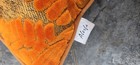 Alerfa 12x20in Orange Lumbar Pillow Maple Leaf Embroidery Cut Velvet