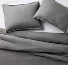 Casaluna Heavyweight Linen Blend Comforter & Sham Set Full/Queen Dark Gray