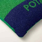 Kate Spade New York Couch Potato Beaded Colorblock Lumbar Throw Pillow 18x12in Green/Navy