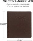 Samsill 1 Inch Faux Leather 3 Ring Recipe Binder Brown