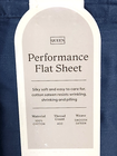 Threshold 400 Thread Count Queen Performance Flat Sheet Metallic Blue