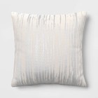 Threshold Metallic Stripe Throw Pillows 18In Cream Silver Set of 2