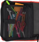 Fire Red 2-Inch Zipper Binder with 5-Tab Expanding File