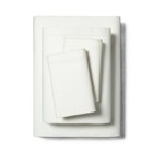 Hearth & Hand Queen Linen Blend Hem Stitch 4-Piece Sheet Set Sour Cream