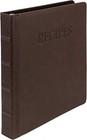 Samsill 1 Inch Faux Leather 3 Ring Recipe Binder Brown