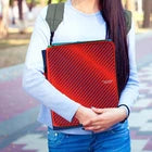 Fire Red 2-Inch Zipper Binder with 5-Tab Expanding File