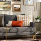 Threshold Oversized Colorblock Pieced Suede Lumbar Throw Pillow 12 X 24in