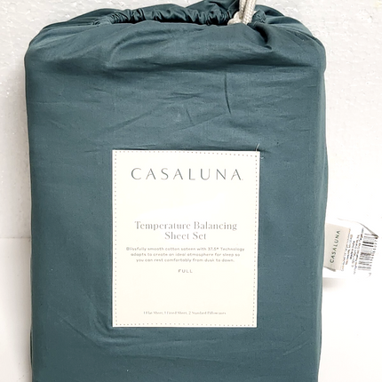 Casaluna Full Size 300 TC Temperature Balancing Sheet Set Teal