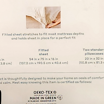 Casaluna Full Size 300 TC Temperature Balancing Sheet Set Teal