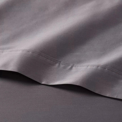Threshold Performance 400TC Cotton Sateen Twin Flat Sheet Dark Gray