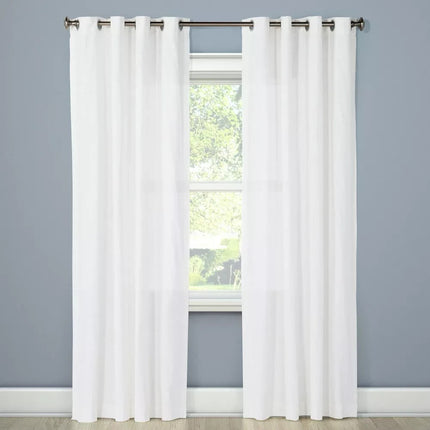 Threshold Light Filtering Solid Curtain Panel 1-Pack 54x95in Natural White