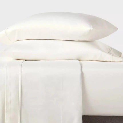 Threshold 400 Thread Count Performance Flat Sheet Sour Cream Queen