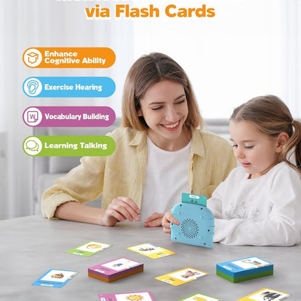 Talking Flash Cards 510 Words Pocket Speech Therapy Toy for Toddlers 1-4