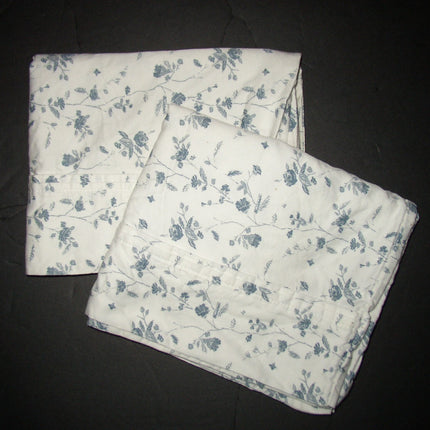 Threshold Standard Pillowcase Set 100% Cotton Blue Floral 20x32in