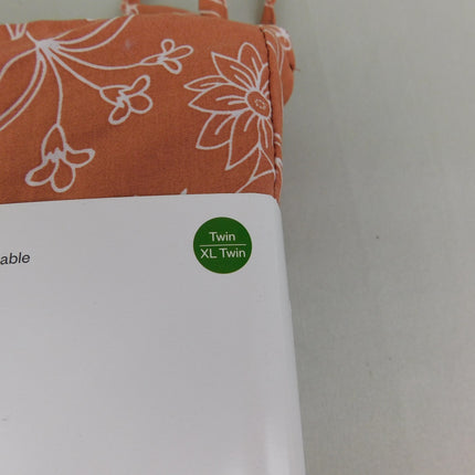 Room Essentials Easy Care Cotton Blend Sateen Sheet Set Twin Rust Floral