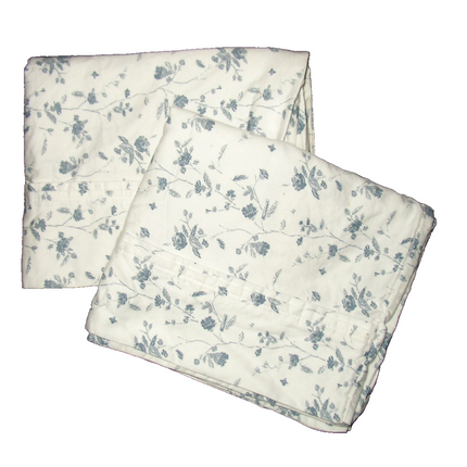 Threshold Standard Pillowcase Set 100% Cotton Blue Floral 20x32in
