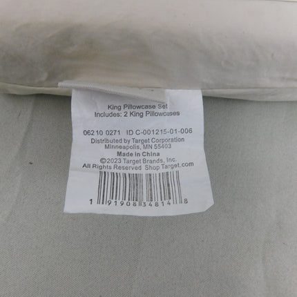 Casaluna Supima Cotton Percale King Pillowcase Set 2pk Natural