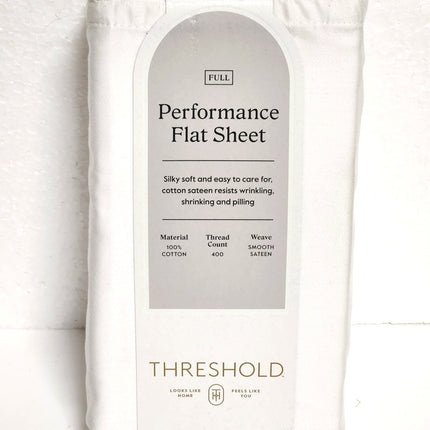Threshold 400 TC Performance Full Size Flat Sheet Sour Cream