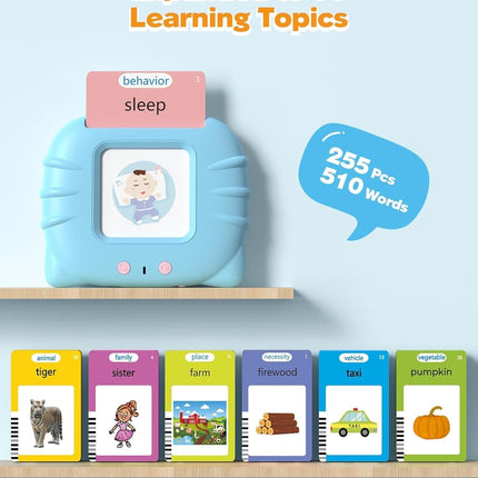 Talking Flash Cards 510 Words Pocket Speech Therapy Toy for Toddlers 1-4