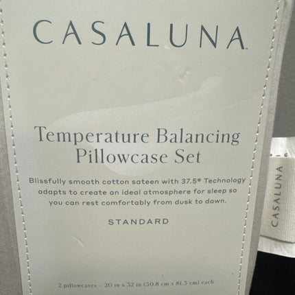 Casaluna Standard 300 TC Temperature Regulating Pillowcase Set Snowfall White